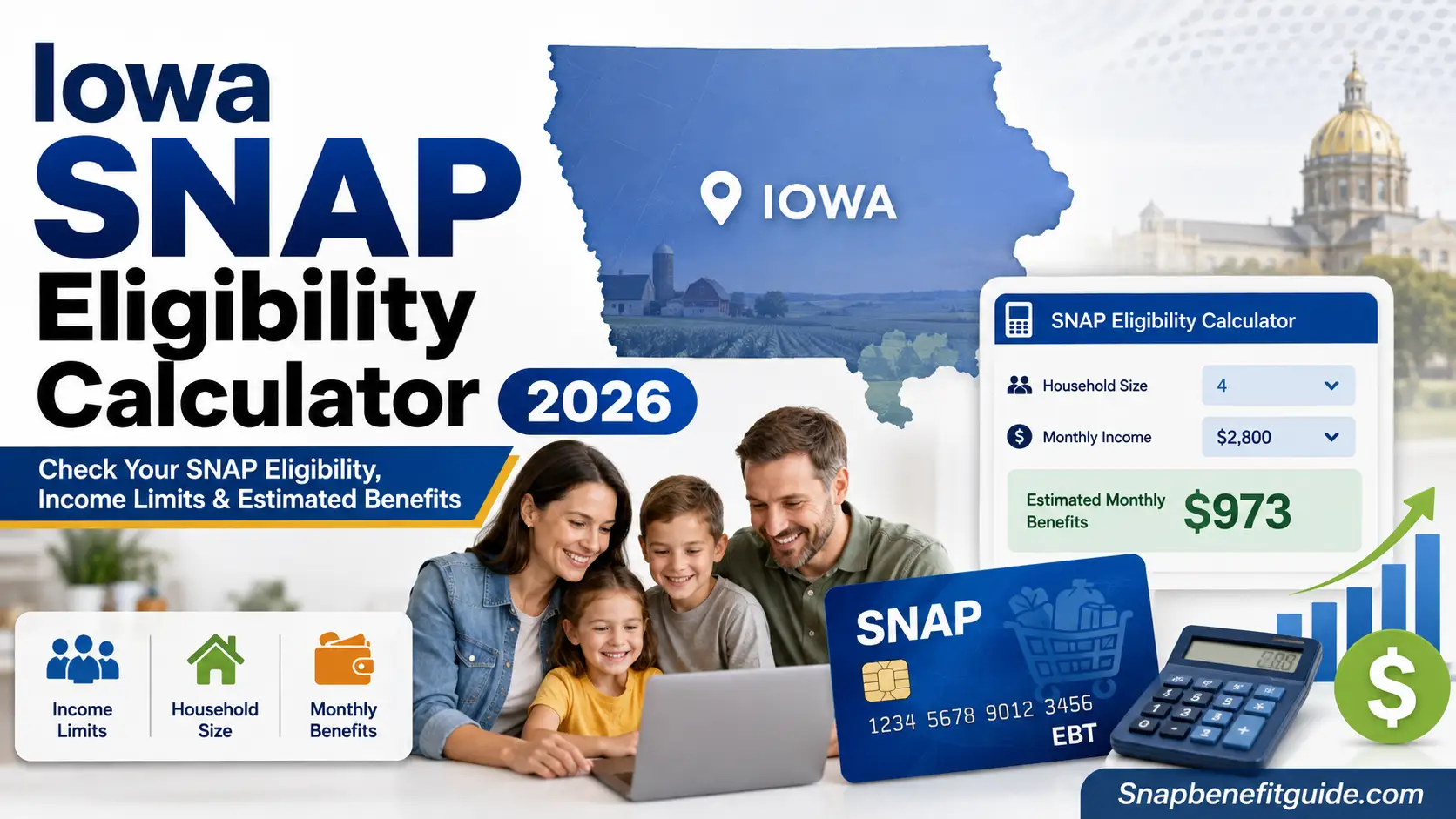 Iowa SNAP benefits calculator