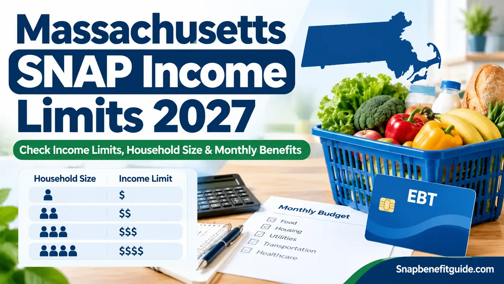what is the income limit for food stamps in massachusetts